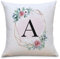 OWLBOOK Blumenkranz Flauschiges Kissen mit Buchstaben A Geschenke Geschenkideen für Wohnzimmer Wohnung Bett Couch zum GeburtstagValentinstag Zierkissen mit Füllung