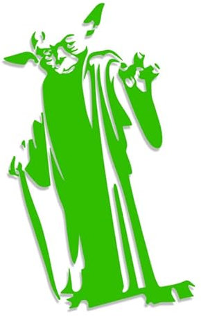 Decus Shop Yoda Star Wars L 0228 (grün) // Sticker OEM JDM Style Aufkleber