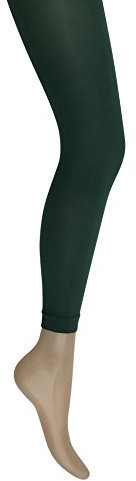 MYSASI Women's 40 den. Footless Opaque Tights Size. L. Bottle Green.