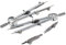 Utoolmart Federbogen Zirkel Winkelmesser Set mit Schloss zum Zeichnen Mathe 2 in 1 Set
