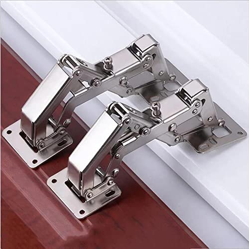 175-Grad-Scharniere, versteckte Scharniere, rahmenlose Schrankscharniere, hydraulisch verstellbare Halterung, Soft-Close, volle Abdeckung (175-Grad-Scharnier (4 Stück)