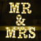 Mr & Mrs Schriftzug - LED Deko Buchstaben - 22 cm - Lampe beleuchtet Hinstellen Hochzeit Schriftzug Wort Batterie Lechtdeko Alphabet Liebe Romantisch Wohnzimmer Leuchtbuchstaben Hochzeit Dekoration