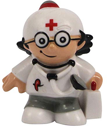 P:os 30078 - 3D Figur Mainzelmännchen „Doktor“, Spielfigur aus PVC, ca. 5,5 cm hoch, zum Sammeln, Tauschen und Spielen