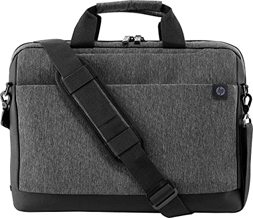 HP Renew Reise-Laptop-Tasche 15,6 Zoll, Wasserabweisende Laptoptasche mit Trolley-Gurt, gepolstertem Laptop-Fach, Fächern für Zubehör und Dokumente, Grau