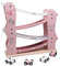 Label Label Kugelbahn inkl. Autos rosa - personalisierbar I Geschenk zur Geburt & Taufe I Handmade Holzspielzeug ab 1 Jahr I Personalisierte Geschenke Baby I Rennbahn mit Name & Geburtsdaten