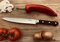 Amefa PREMIUM Fleischmesser | 33,8 cm | 3Cr14 Klingenstahl | rostfrei und extra scharf | Küchenmesser mit klassischem Nietengriff in schwarz | reinigungsleichter Kunststoffgriff | Kochmesser Fleisch