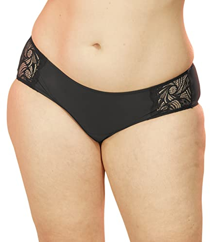 Nana Culotte Menstruelle Lavable - Flux Abondant - Absorption Supérieure pour une Protection Intégrale, Jour et nuit - Noir - Coupe Hipster, L