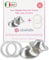 SILVERETTE The Original Silver Tasses d'allaitement en argent pur 925 pour nouveau-né, taille XL avec anneaux en silicone O-Feel