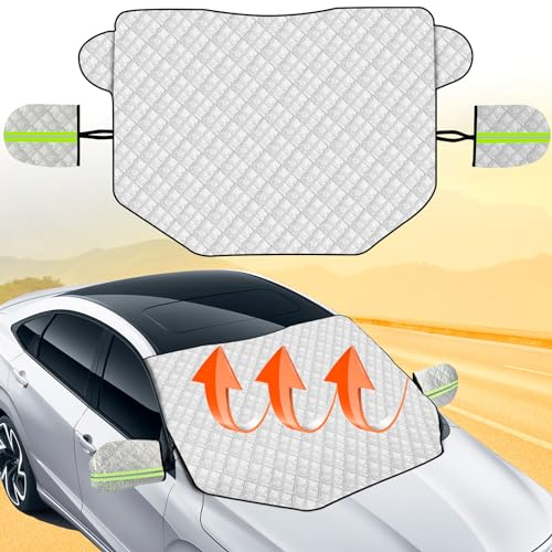 Sexyhot Auto Scheibenabdeckung mit Magnetbefestigung, Faltbare Frontscheibenabdeckung Anti -UV/Frost und Schnee/Staub, Auto und SUV -Schützen Sie Ihr Auto das ganze Jahr über