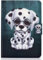 Bspring Funda para 2022 Amazon Fire 7 (Solo Compatible con 12ª generación, versión 2022) Cuero PU Funda Inteligente Dormir/Activar con Ranura para Tarjeta y Soporte Función,Perro Moteado