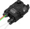 Zhongren Tactical PEQ-15 Battery Case Box Red & Green Sight + White LED Flashlight for Airsoft Paintball Hunting AEG GBB CQB (Black)