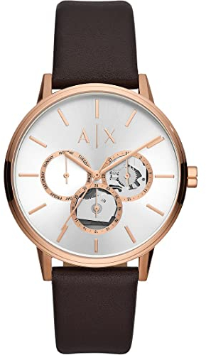 Armani Exchange Herrenuhr Multifunktionswerk Edelstahl roségoldfarben, AX2756
