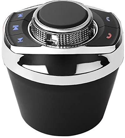 Botón de control de forma de copa multifunción de ocho teclas Botón de control de volante remoto inalámbrico universal para coche Android Radio coche Sistema multimedia de navegación GPS con luz LED