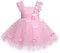 FYMNSI Vestito da principessa, da principessa, per battesimo, per bambini, per feste, matrimoni, principesse, in tulle, Colore: rosa., 5-6 Anni