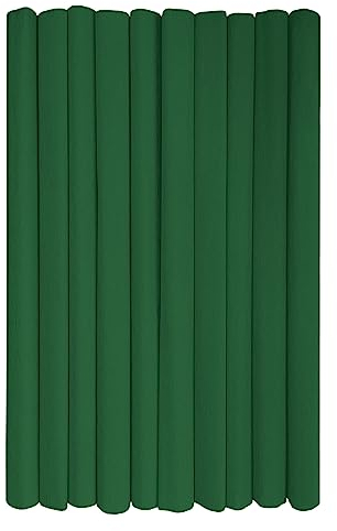 Interdruk - Crepe Paper Rolls for Kids, DIY and Decorations - Pack of 10 Reels (50cm x 200cm, 28g/m2) - 24 Dark Green
