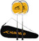 HUNDRED Powertek 100 (Set of 2) Badminton Racquet with Full Cover | Strung | Aluminium | Maximum Tension: 16-18lbs | for Intermediate player, Weiß / Schwarz