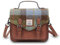Islander® The Calton Satchel Damen-Umhängetasche mit Harris-Tweed, Größe S und M, Kastanienblaues Schottenkaro, Medium
