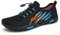 Badeschuhe Herren Damen Barfußschuhe Wasserschuhe Schwimmschuhe Strandschuhe für Surfen,Tauchen,Bootfahren,Gymnastik Fitness (Schwarz Blau 63, 38EU)
