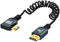 Thsucords Câble Spiralé 8K Mini HDMI vers HDMI, 90 Degrés Angle Gauche, HDMI à Mini HDMI Mâle vers Mâle, Supporte 8K @ 60 Hz 4K @ 120 Hz 48 Gbps pour Nikon/Canon DSLR(90cm)