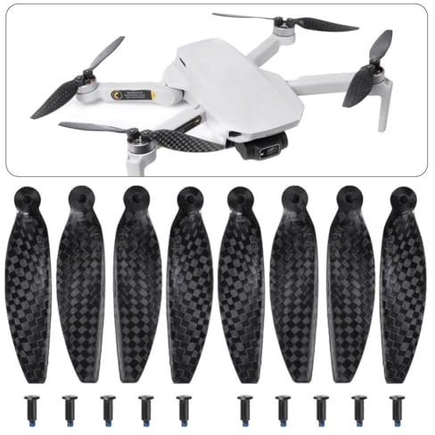 Cikiki Eliche in fibra di carbonio 4K a basso rumore per DJI Mini 4K/2 SE/2/SE Accessori
