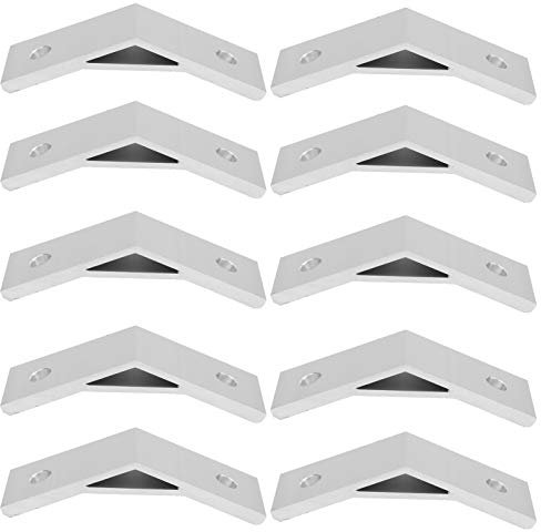 10 Stück 135 Grad Eckstrebenhalterung aus Aluminiumlegierung, Winkelwinkel, Eckstreben aus Aluminiumlegierung, Halterungsverbinder für Aluminium-T-Nut-Rahmenverbindung, (4040-135