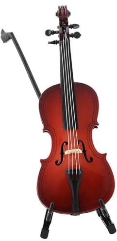 5,5 Zoll 14 Cm Holz Miniatur Cello Replik Mit Fall Instrument Modell Musical Geschenke Ornamente Dekoration