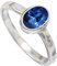 JEWELFORCE Ring aus 925er-Sterlingsilber, blauer Saphir, im Labor gezüchteter Edelstein, für Herren und Damen, Steinbandring, Ring aller Größen, handgefertigter Schmuck JSR-1080AO_57 (18.1)
