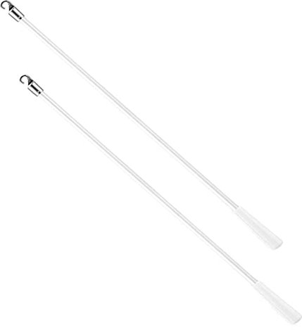 CORHAD Jalousie-Zubehör-Set: 2 Stück Jalousiestangen-Ersatz Fiberglasstangen Legierungshaken für Jalousien