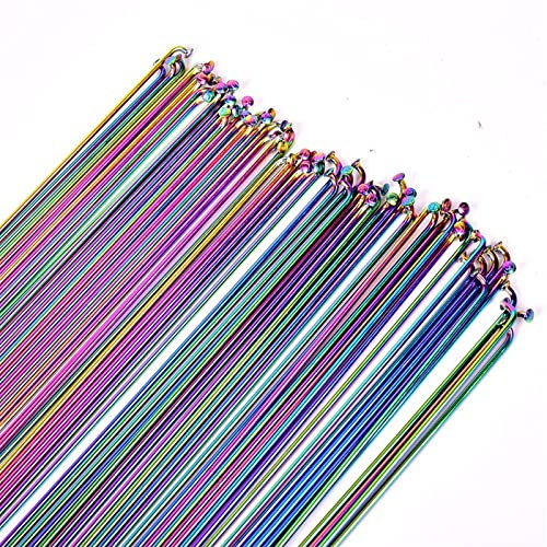 GBXVEMIAO Speichen, Regenbogen-Speichen für Mountainbike, Rennrad, Edelstahl, 14G, Rayon 261, 263, 265, 268, 271, 273, 275, 278, 291, 293, Farbstrahlen (271 mm, 10 Stück)