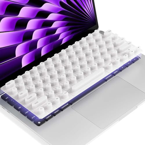 Majeree Tastatur für Lange Nägel, Silikon 3D Raised Keyboard Protective Cover, Full-Size Keyboard Film for Nail Art kompatibel mit 2021–2024 MacBook Pro 14/16, MacBook Air 13/15
