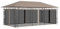 Cenador con mosquitera Gris Taupe 6x3x2,73 m 180 g/m², Xichuzi Carpas y cenadores para Patio, Carpa Playa, Toldo De Playa, Toldo Exterior, Pergolas De Jardin - 312253