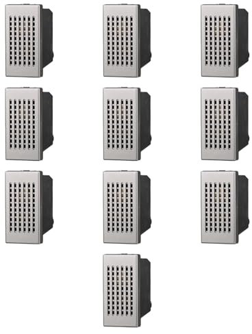 10 MODULI SUONERIA, GRIGIO, COMPATIBILE CON BTICINO AXOLUTE, PER CAMPANELLO, AVVISATORE ACUSTICO, MODULI E FRUTTI 100% COMPATIBILI, MATERIALI DI ALTA QUALITA'