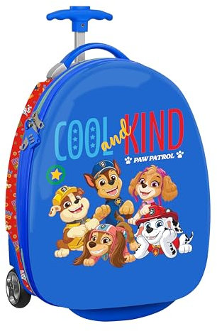 Paw Patrol Cool - Trolley de Cabine 16 Pouces, Valise à roulettes, Cadenas de sécurité, Valise légère, 28 x 23 x 43 cm, Rouge, Bleu, M, Décontracté