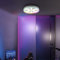 Lightbox LED Deckenlampe mit leisem Ventilator & RGB-Frame Light | Ø 48 | weiße Deckenleuchte | Gaming Lampe dimmbar | per Fernbedienung | 48 W | 2700-6500 K | 6400 lm | aus Metall/Kunststoff