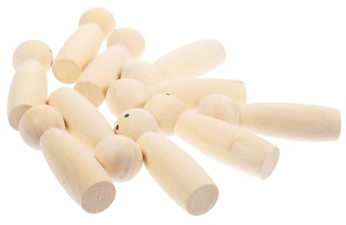 10 Stück Unbemalte Holz Peg Dolls für Diy Projekte Unfertige Holzfiguren zur Individuellen Gestaltung für Basteln Dekoration