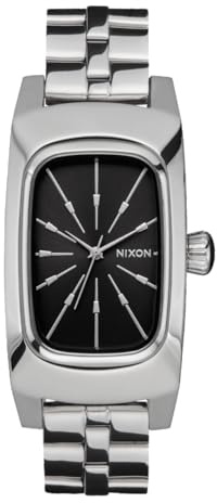Nixon FRANK Armbanduhr für Damen in der Farbe Silber mit Armband aus Edelstahl Wasserdichtigkeit: 3 bar Gehäusedurchmesser: 47 mm A1441-5325-00