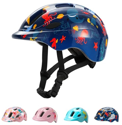 Favoto Kids Children Bike Helmet - CE Certified Lightweight Adjustable Toddler Bike Helmet for Boys/Girls Ages 3-5 Size S (48-52 cm) for Scooter Cycling and Outdoor