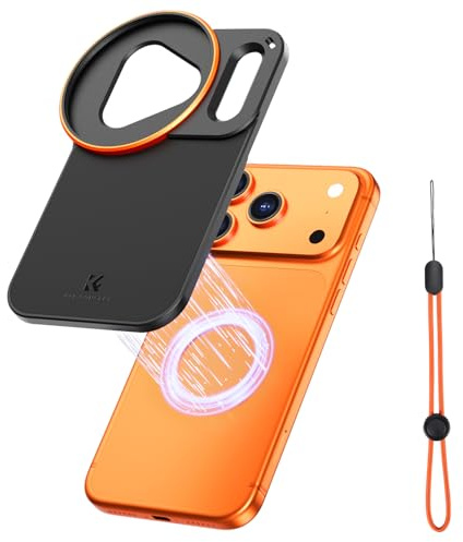 K&F CONCEPT Doppelseitiger magnetischer 58mm Filterclip | Filter Nicht enthalten, Nur kompatibel mit iPhone 18 Pro und iPhone 17 Pro, nicht kompatibel mit Pro Max,, FA101