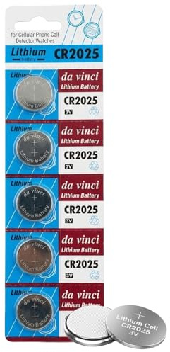 OBD 5 x CR2025 3V Lithium Coin Cell Batteries Long Lasting Battery for Car Key Fob Remote Watches Calculators Medical Devices and Small Electronics