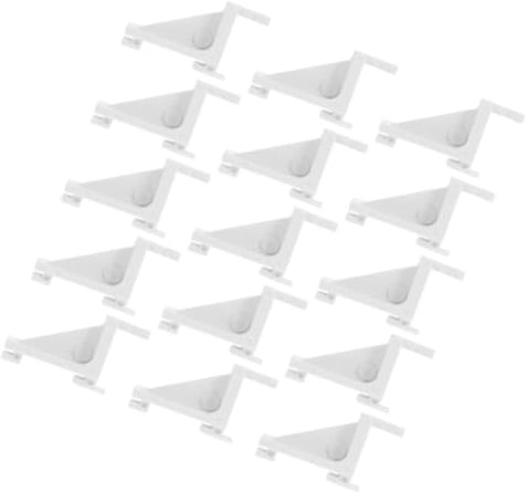 Operitacx 15pcs Freezer Shelf Clips White Pe Plastic Refrigerator Shelf Support Hooks with Polished Surface Replacement Clips for Fridge Brackets and Freezer Support