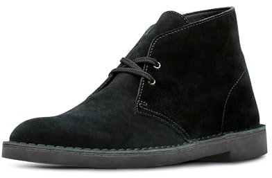 Clarks Men's Bushacre 2 Chukka Boot, Black Suede, 10 UK