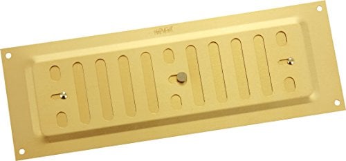 Map Aluminium Adjustable Air Vent for Openings 9 x 3 (229 x 76mm), Single Brick Hit & Miss Ventilation Metal Cover, Gold