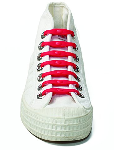Shoeps Elastic Schnürsenkel, rosa, Normal (14 im Pack), rot, Normal (14 im Pack)