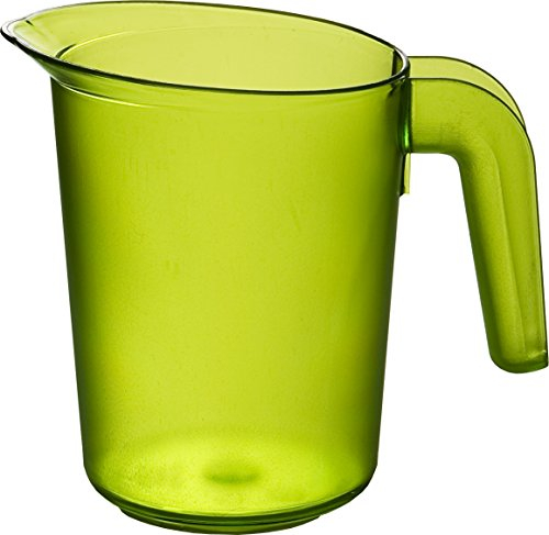 Roltex Small 500ml Plastic Frosted Translucent Green Cream Milk Fridge Bath Jug Reusable Virtually Unbreakable