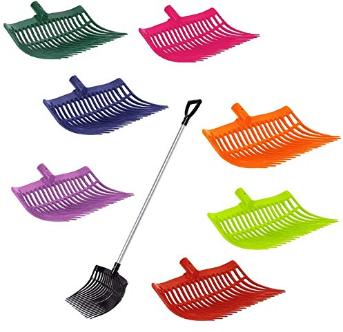 NETPROSHOP Schweden Mistgabel mit Alustiel Leicht und Extrem Robust, Farbe:Pink