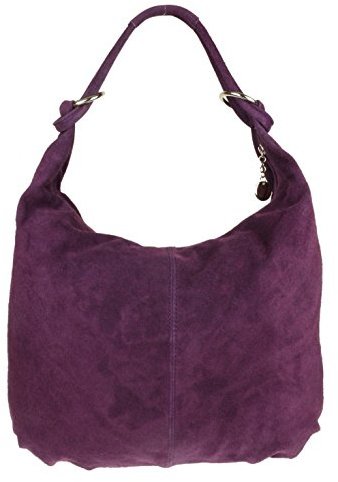 Girly Handbags Borsa a tracolla da donna in vera pelle scamosciata italiana