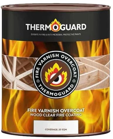 Thermoguard Fire Retardant Varnish Overcoat for External Wood & Timber (20m² Pack, Matt Clear)