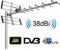 Antenna TV Esterno Full HD UHF 38 DBI TV TDT DVB-T Filtro LTE Attiva