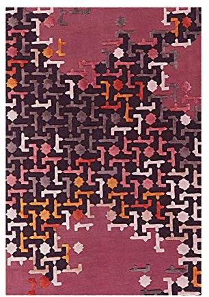 One Couture Handgewebter Teppich Kreatives Design Multi Violett 120X180Cm Teppich Wohnzimmer Esszimmerteppich Teppich Flur-Läufer