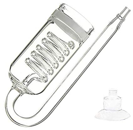 yeemeen CO2 Diffusor Aquarium Glas, Glas Diffusor Aquarium, Aquarium CO2 Diffusor U Form 5 Kreise mit Saugnapf für 60~300L Aquarium Pflanzen Tank Zubehör